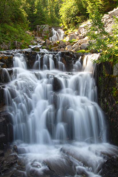 Waterfall near road side.