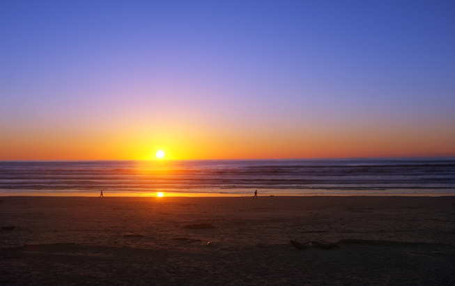 Sunset the first night at the park.