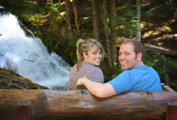 Lindsey and Corey at Zig Zag Falls