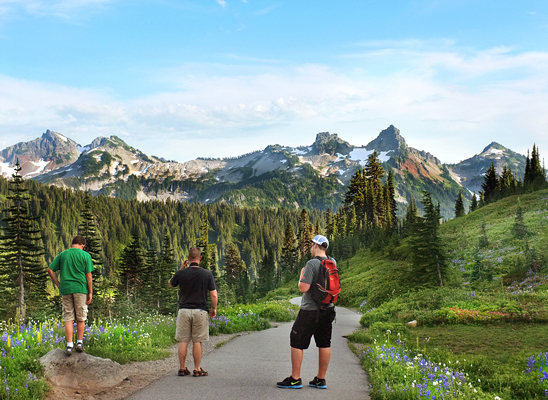 Dan, Sky and Scott along the trail.