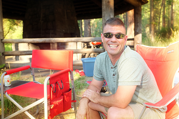 My brother enjoying some time in Oregon.