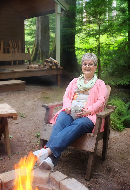 My mom enjoying a little relaxation after a BUSY week!