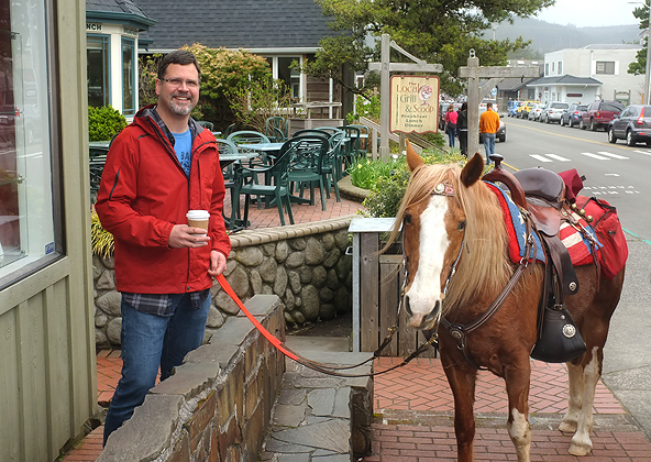 "Excuse me mister, could you watch my horse for a sec…"Not something you hear everyday :)
