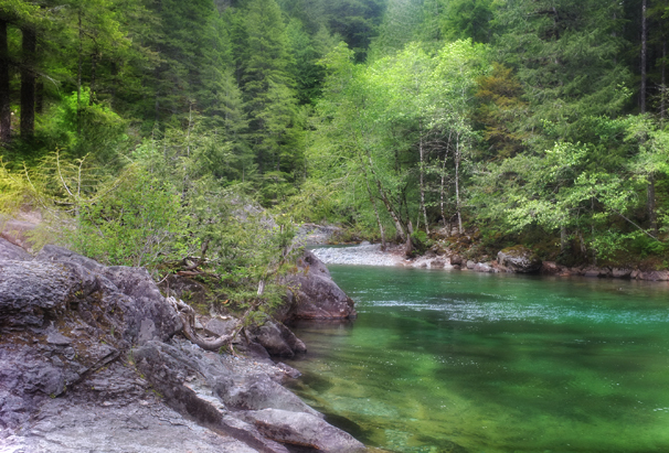 The lazy river bend that feeds the pools…and here my battery officially died!