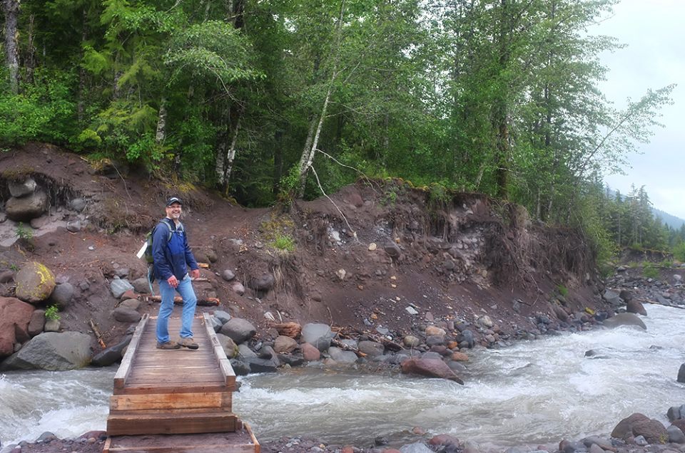 Later in the season, this bridge was washed away along with a hiker during a severe thunderstorm.