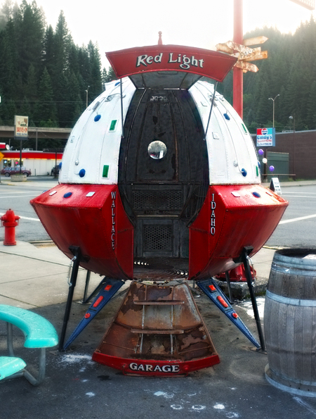 Darth Vader probably was right at home on the streets here.