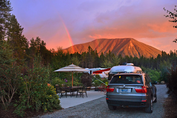 Our view the night we arrived. The mountains with the sunset reminded us of Kauai…hard to believe we were in Montana!