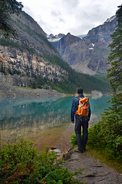 Walk around the lake at dusk