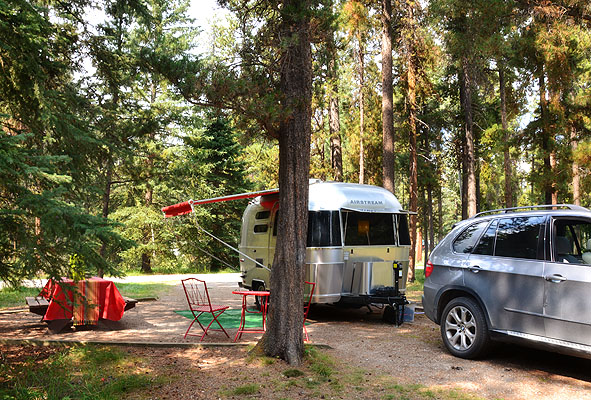 Our campsite in Jasper National Park. We were very impressed by the Canadian National Park Campgrounds!