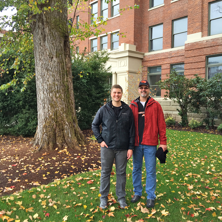 Todd and Scott on our way to the football game :)